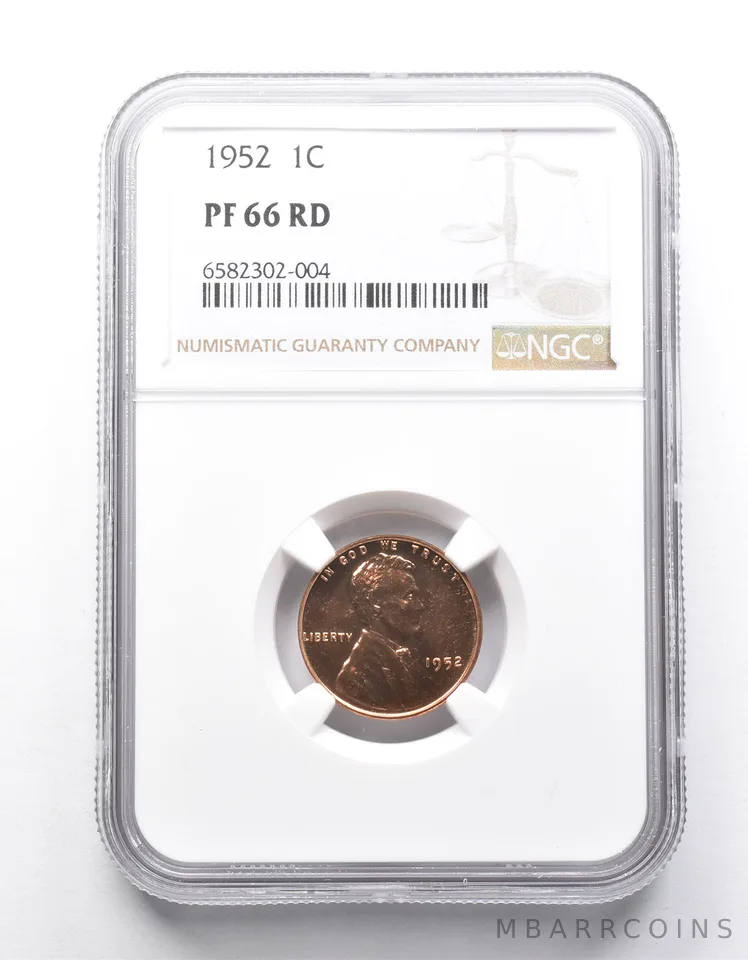 PF66 RD 1952 Lincoln Wheat Cent NGC a0006