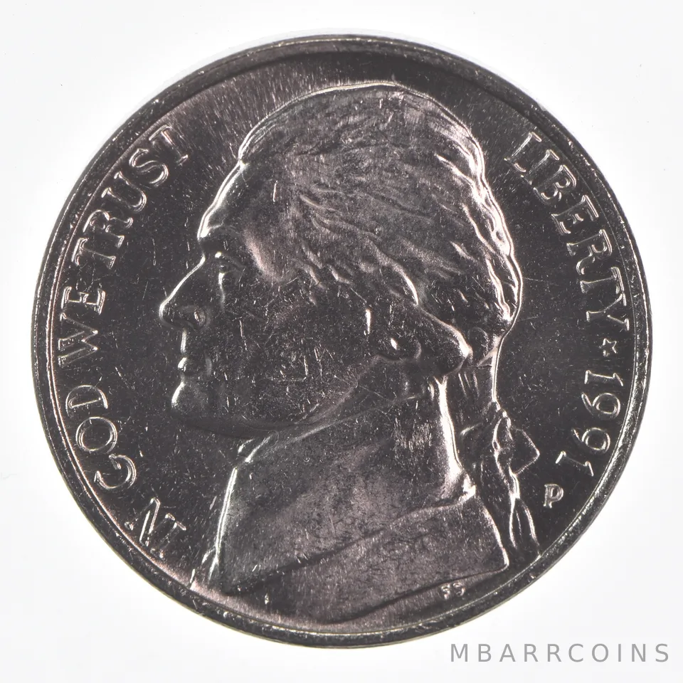 1991-P Jefferson Nickel Unc