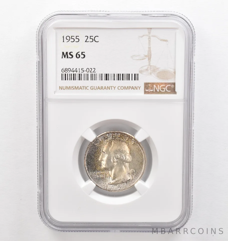 1955 Washington Quarter MS65 NGC Beautiful Tone *0286