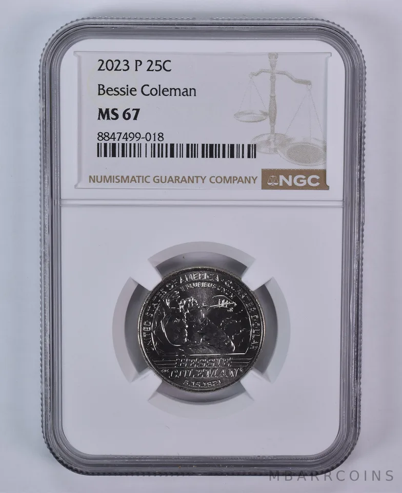 2023-P American Women Quarter Bessie Coleman MS67 NGC