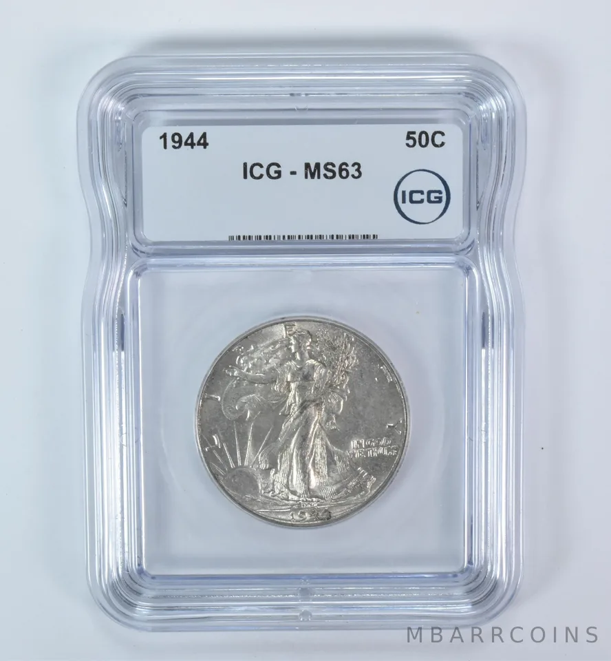 1944 Walking Liberty Half Dollar MS63 ICG