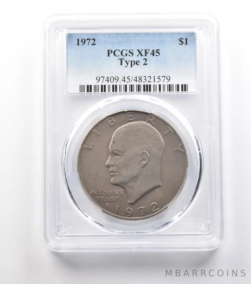 1972 Eisenhower $1 Type 2 XF45 PCGS *0976