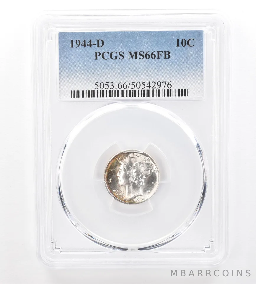 1944-D Mercury Dime MS66 FB PCGS Nice Tone *7619