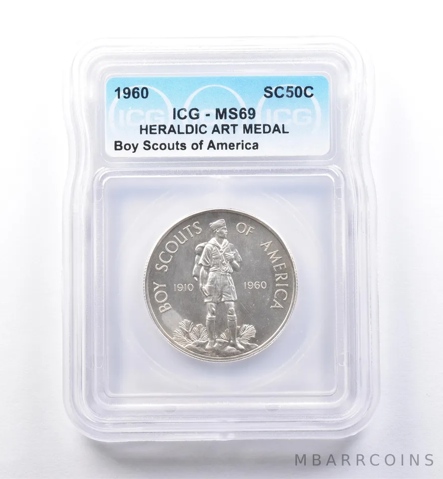 1960 So Called Half Dollar Boy Scouts Of America MS69 ICG *8485