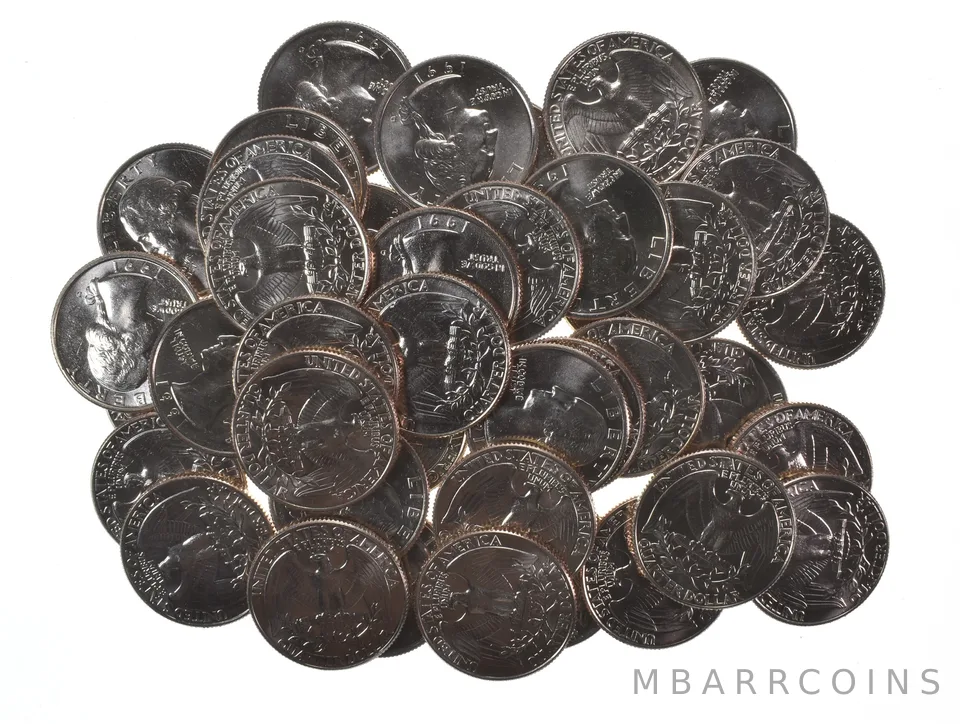 Lot (40) 1991-D Washington Quarter Clad Unc Roll