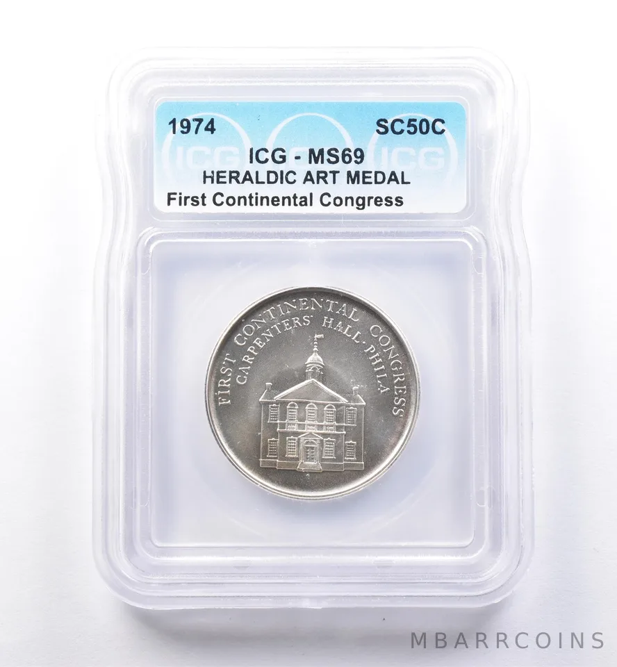 1974 So Called Half Dollar First Continental Congress MS69 ICG *8482