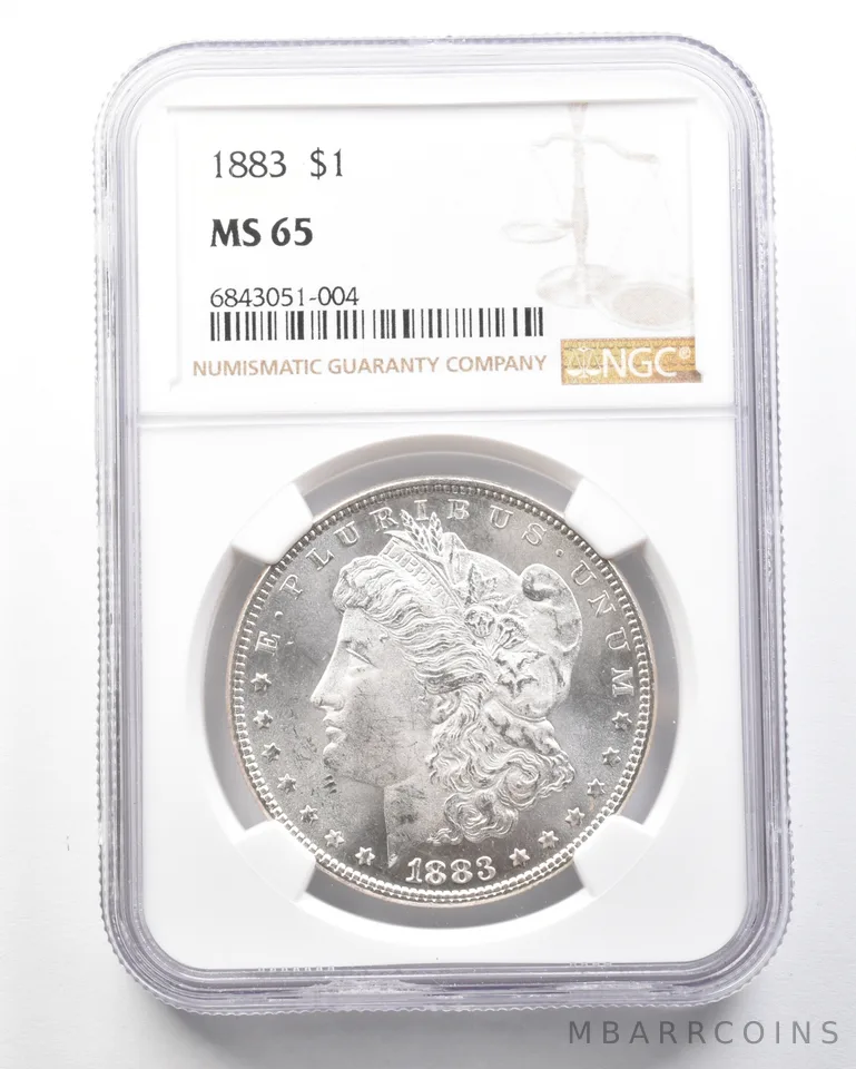 1883 Morgan Silver Dollar MS65 NGC a1790