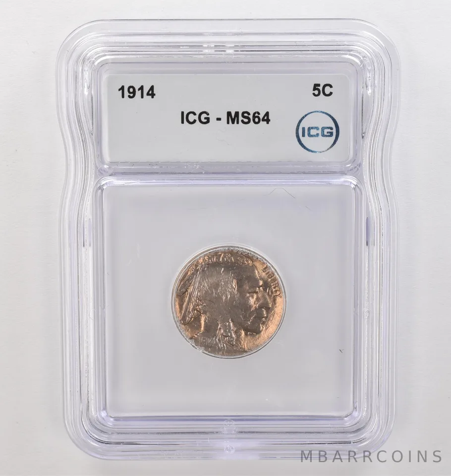 1914 Indian Head Buffalo Nickel MS64 ICG Beautiful Tone *4161