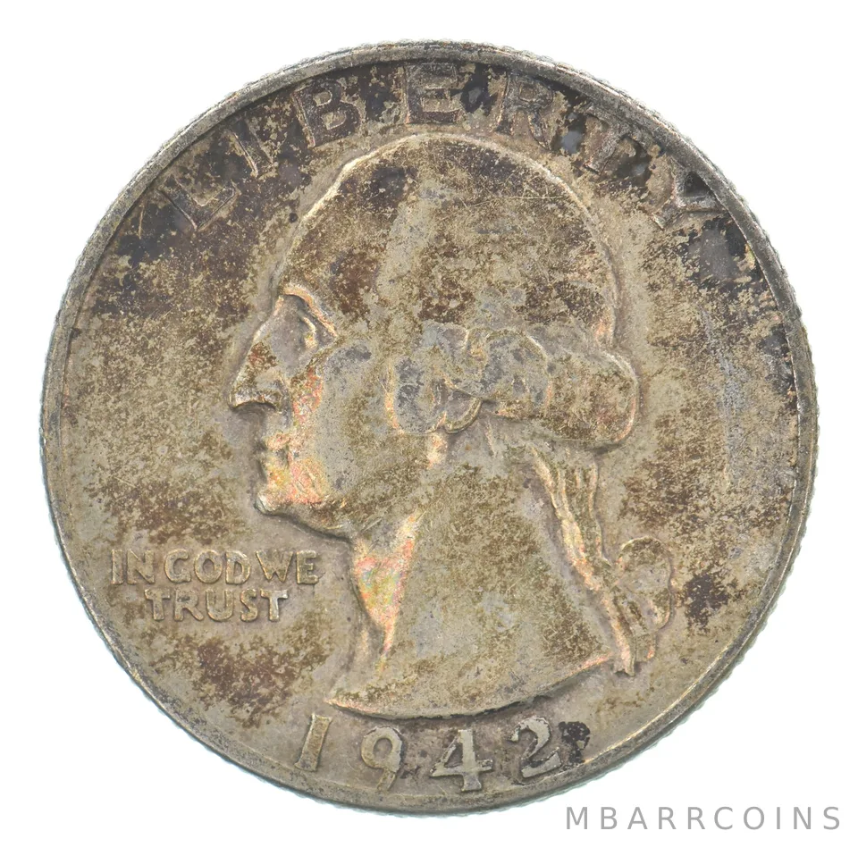 1942 Washington Quarter Beautiful Tone *9552
