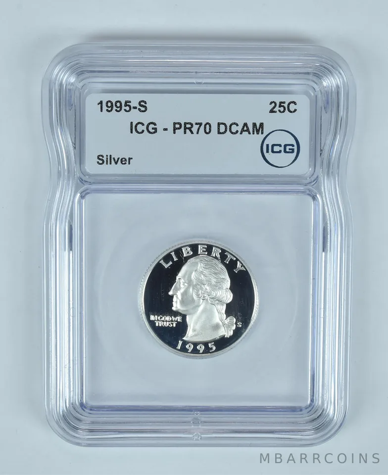 1995-S Washington Quarter Silver PR70 DCAM ICG
