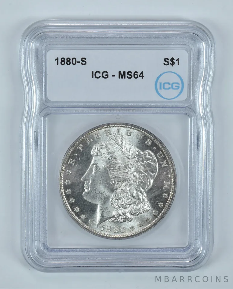 1880-S Morgan Silver Dollar MS64 ICG