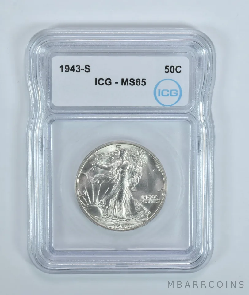1943-S Walking Liberty Half Dollar MS65 ICG