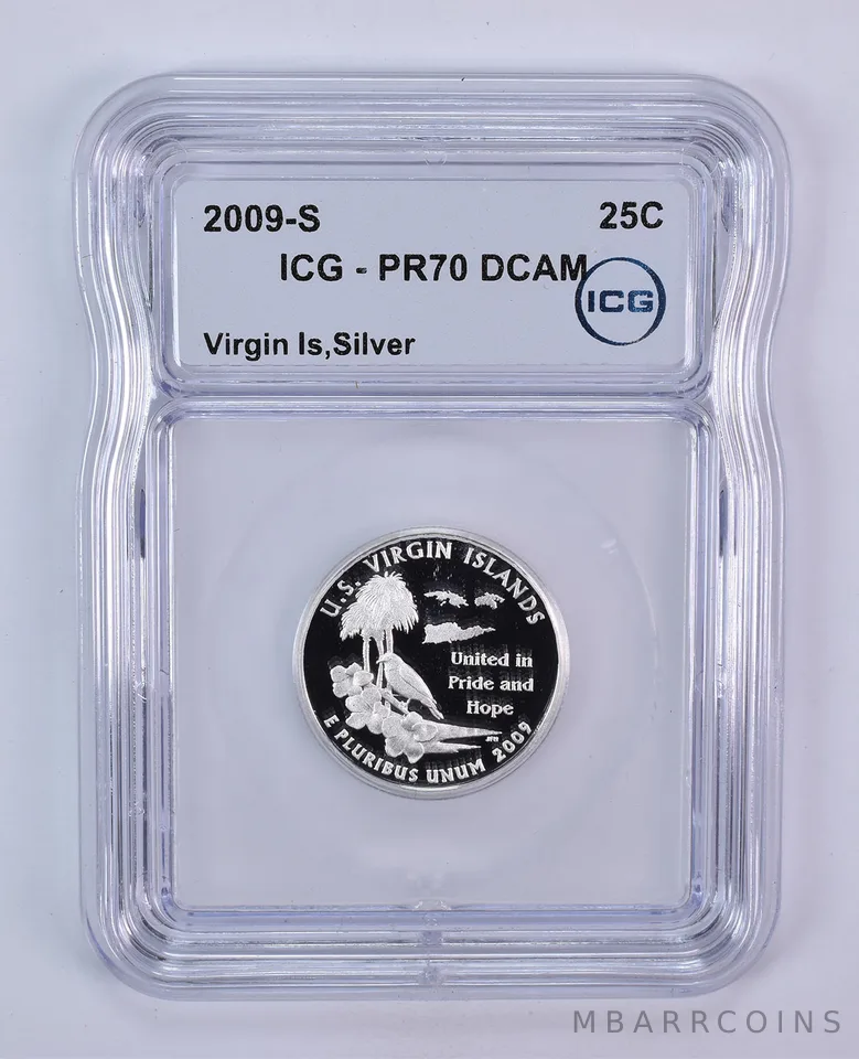2009-S Washington State Quarter Virgin Islands Silver PR70 DCAM ICG