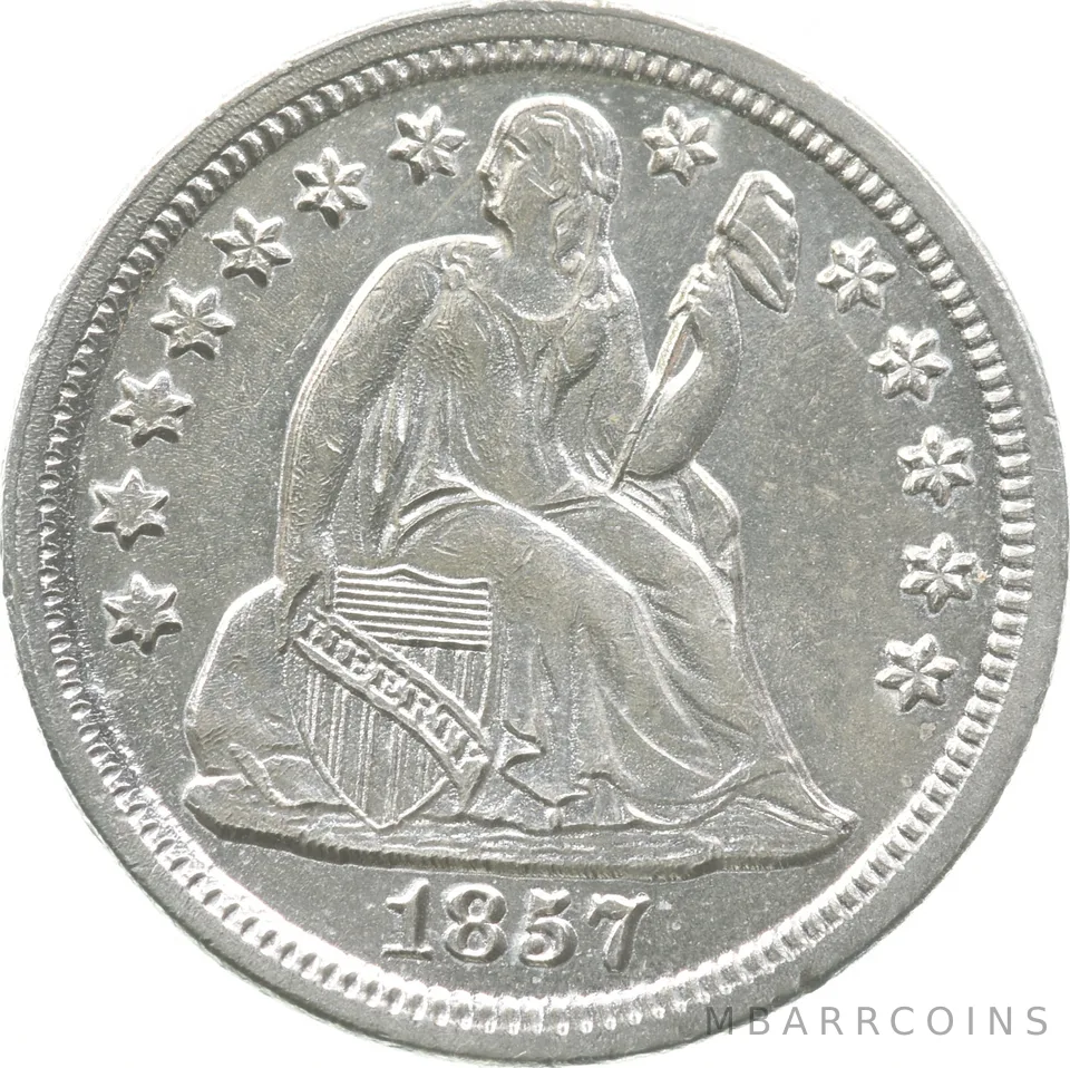 1857 Seated Liberty Dime a9011