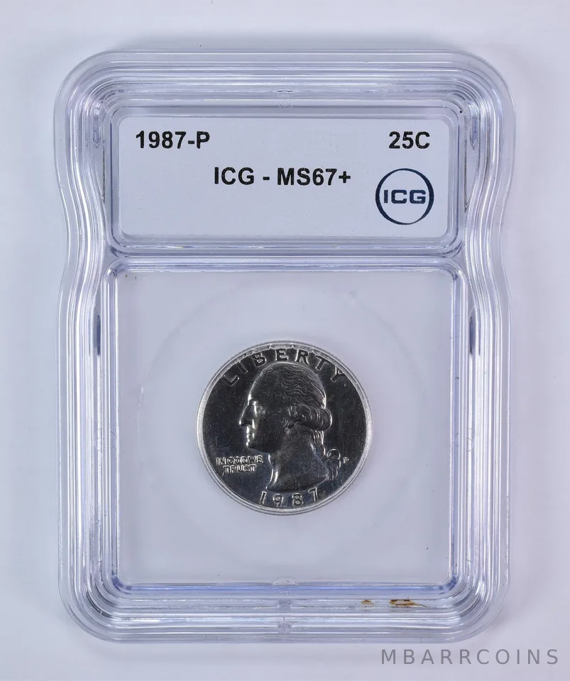 1987-P Washington Quarter MS67+ ICG
