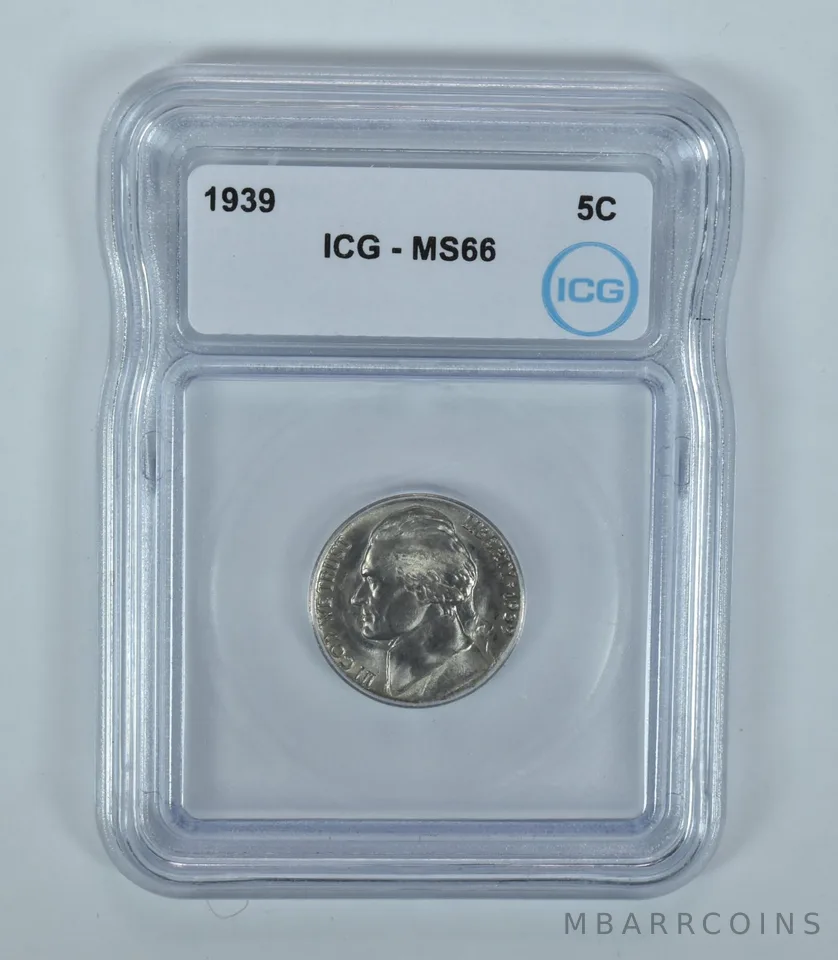 1939 Jefferson Nickel MS66 ICG