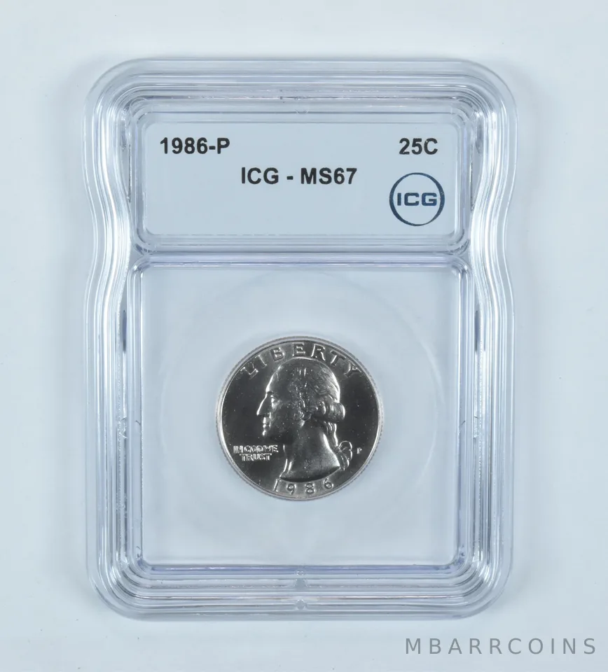 1986-P Washington Quarter MS67 ICG