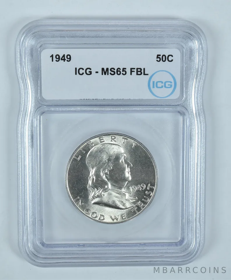 1949 Franklin Half Dollar MS65 FBL ICG