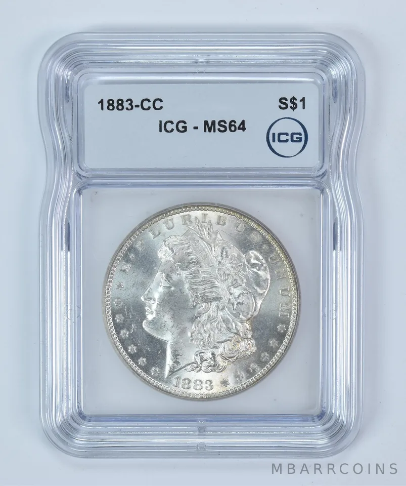 1883-CC Morgan Silver Dollar MS64 ICG