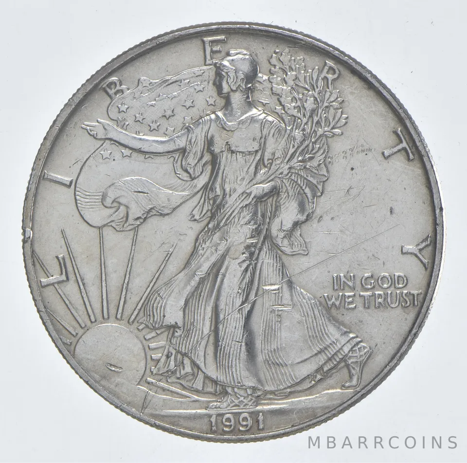 Better Date 1991 American Silver Eagle 1 Troy Oz .999 Fine Silver *187