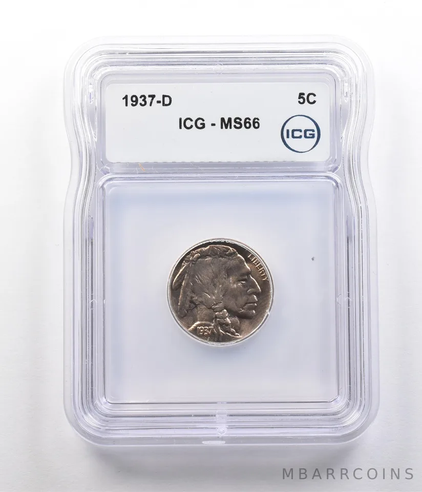 1937-D Indian Head Buffalo Nickel MS66 ICG *2622