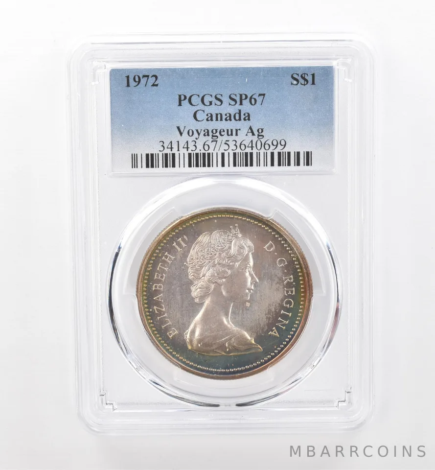 1972 Canada 1 Dollar Silver Voyageur SP67 PCGS Beautiful Tone *1919