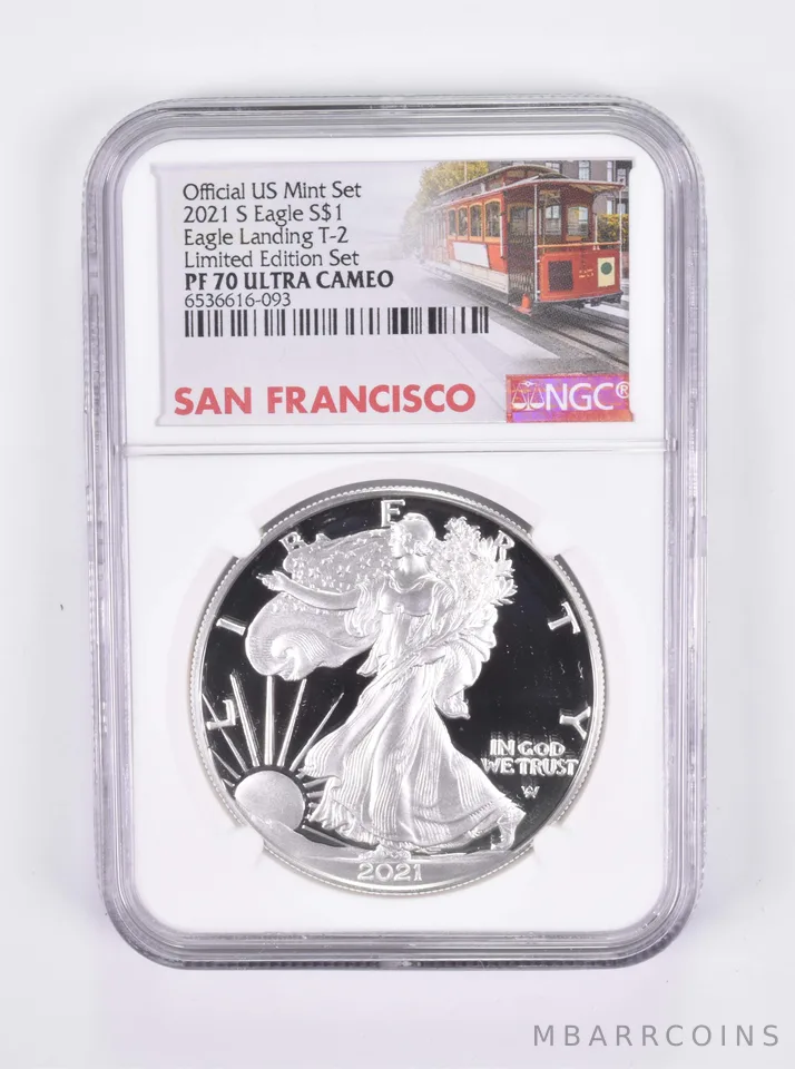 2021-S American Silver Eagle Landing T-2 PF70 NGC Limited Edition