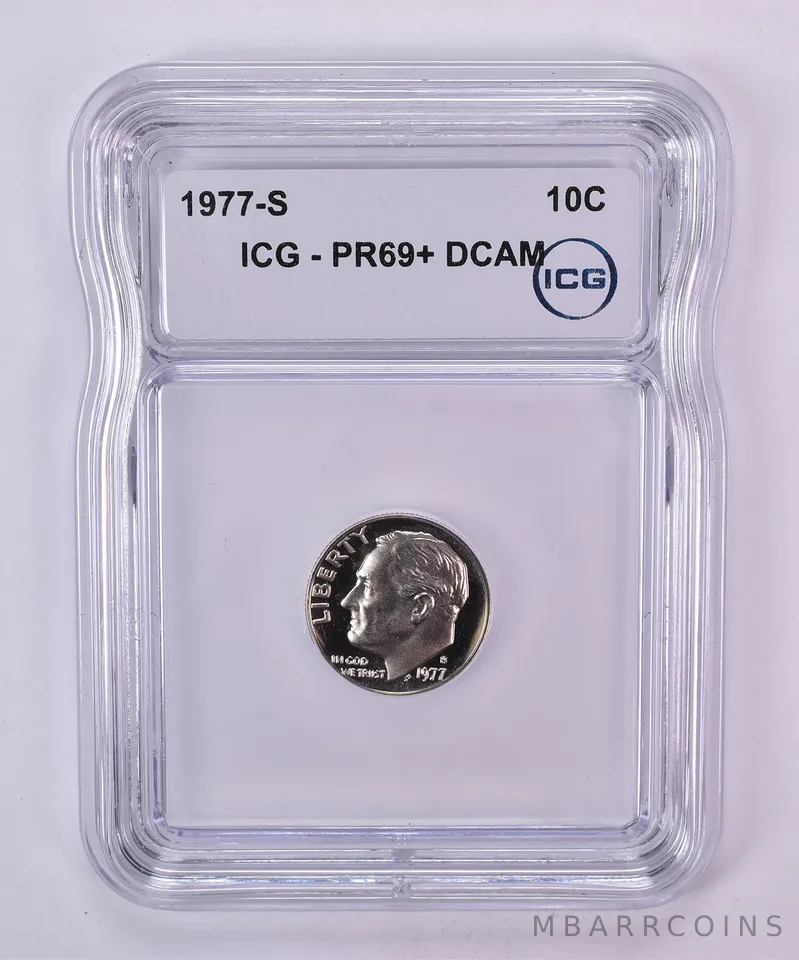 1977-S Roosevelt Dime PR69+ DCAM ICG