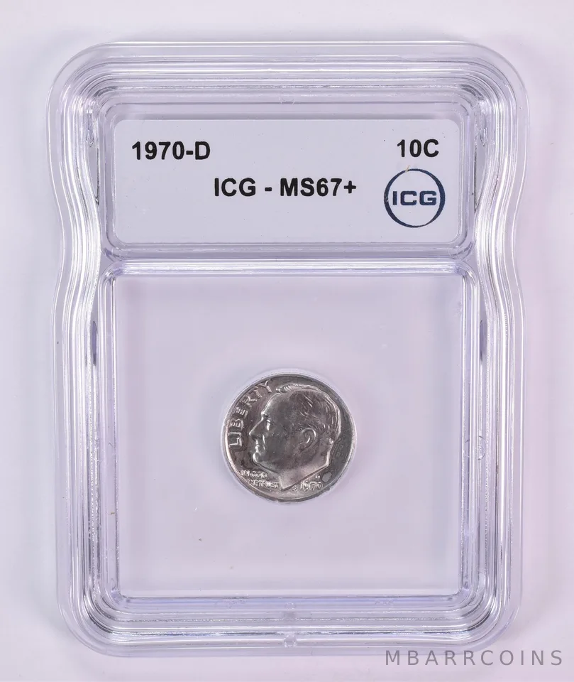 1970-D Roosevelt Dime MS67+ ICG