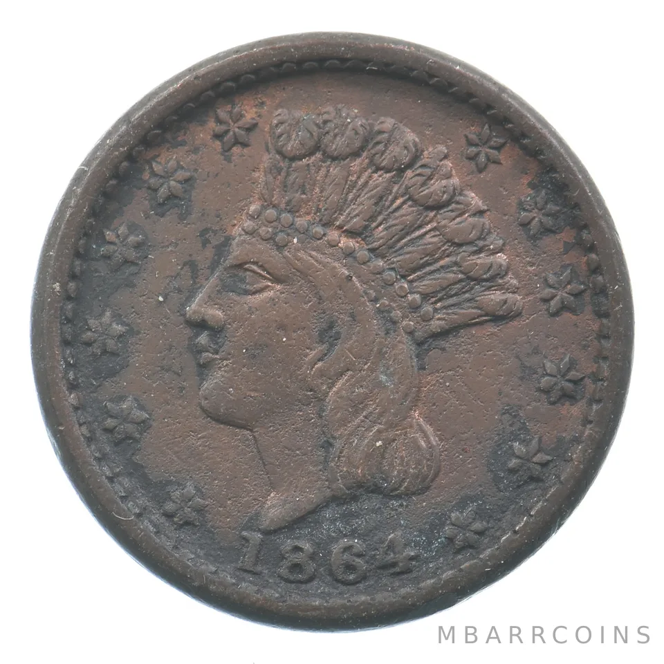 1864 Indian Princes Head - Our Army Civil War Token *5023