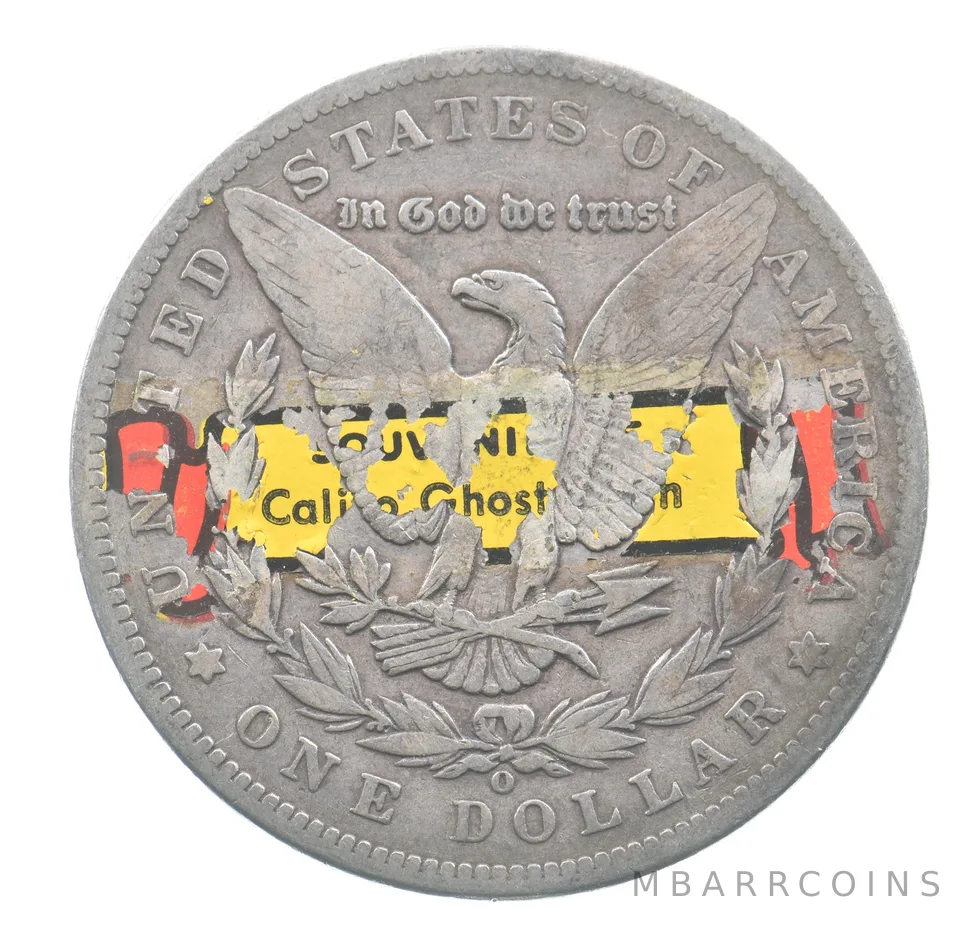 1899-O Morgan Silver Dollar Calico Ghost Town Sticker *4335