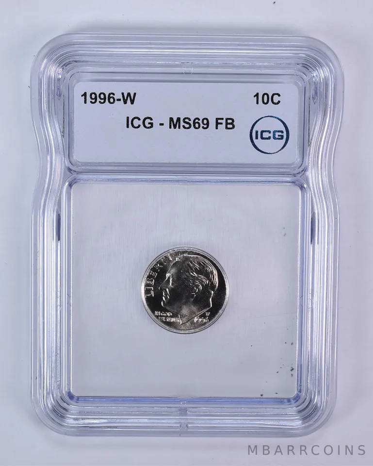 1996-W Roosevelt Dime MS69 FB ICG