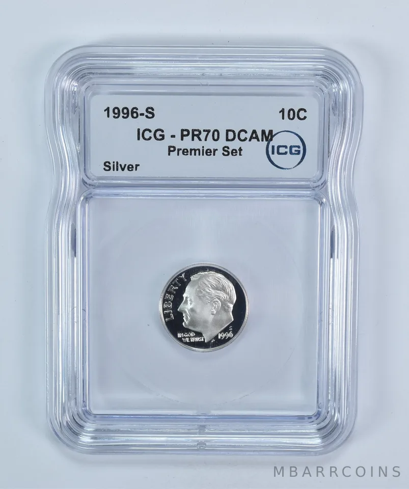 1996-S Roosevelt Dime Silver Prestige Set PR70 DCAM ICG