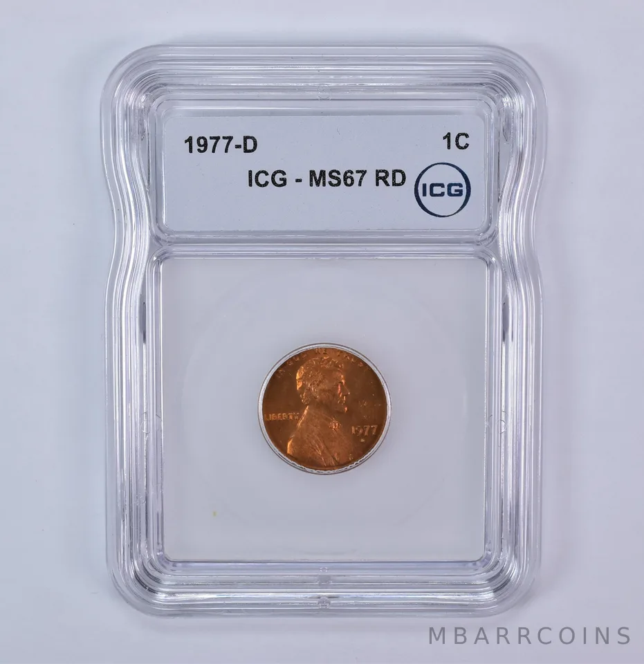 1977-D Lincoln Memorial Cent MS67 RD ICG
