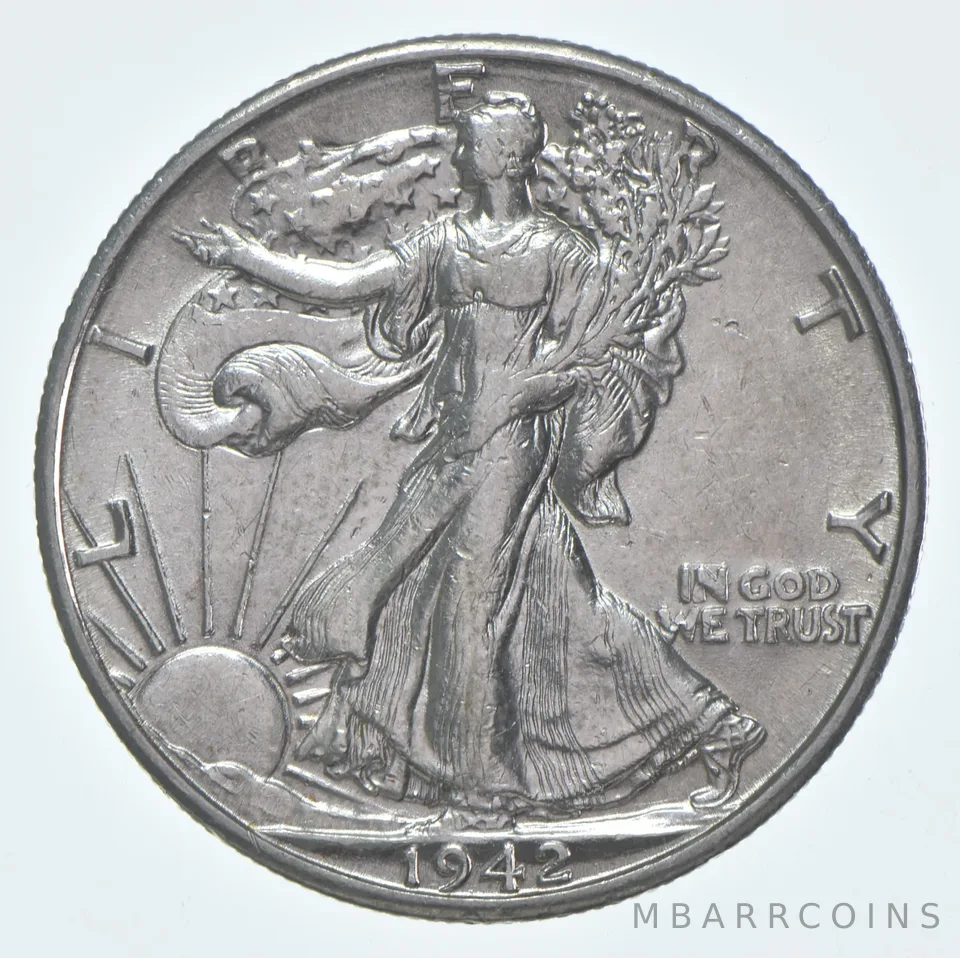 CHAU 1942-D Walking Liberty Half Dollar Choice AU 90% Silver (1pc)