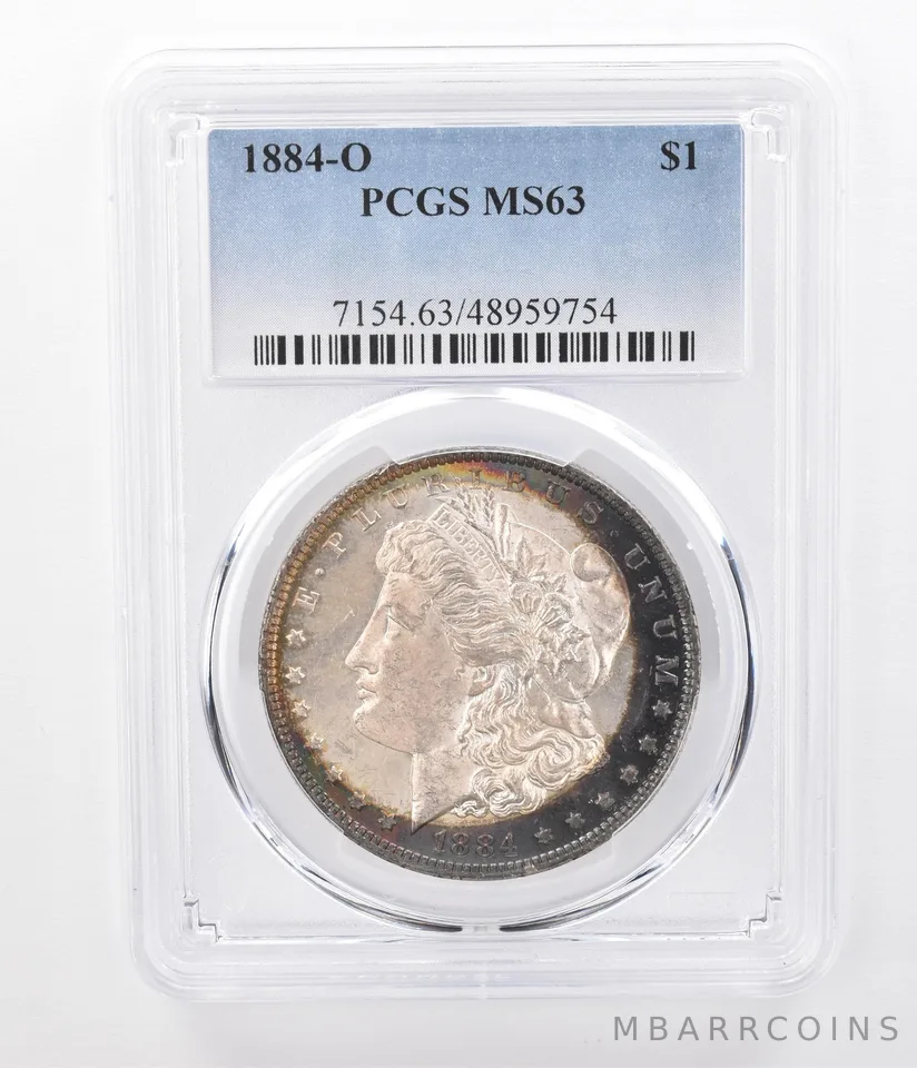 1884-O Morgan Silver Dollar MS63 PCGS Peripheral Tone *7450