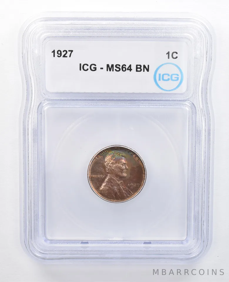 1927 Lincoln Wheat Cent MS64 BN ICG Beautiful Tone *7640