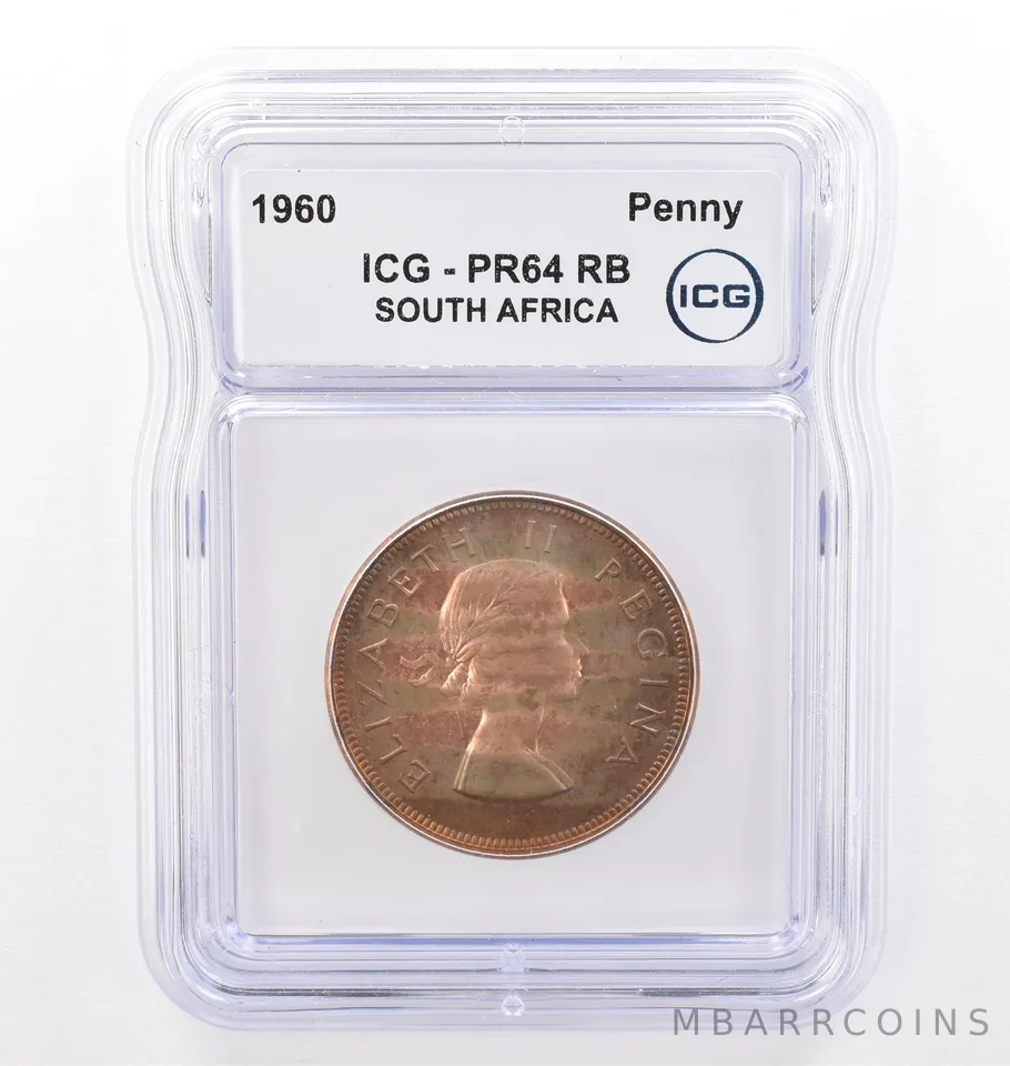1960 South Africa Penny PR64 RB ICG Beautiful Tone *7688