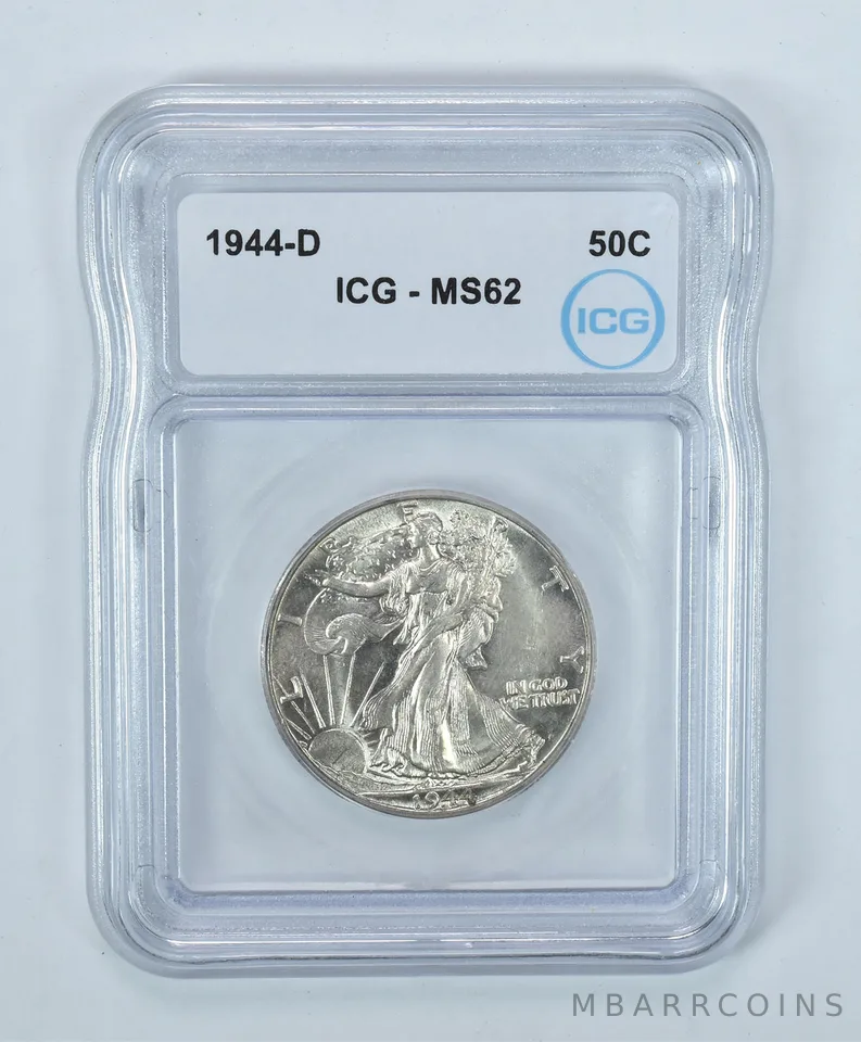 1944-D Walking Liberty Half Dollar MS62 ICG