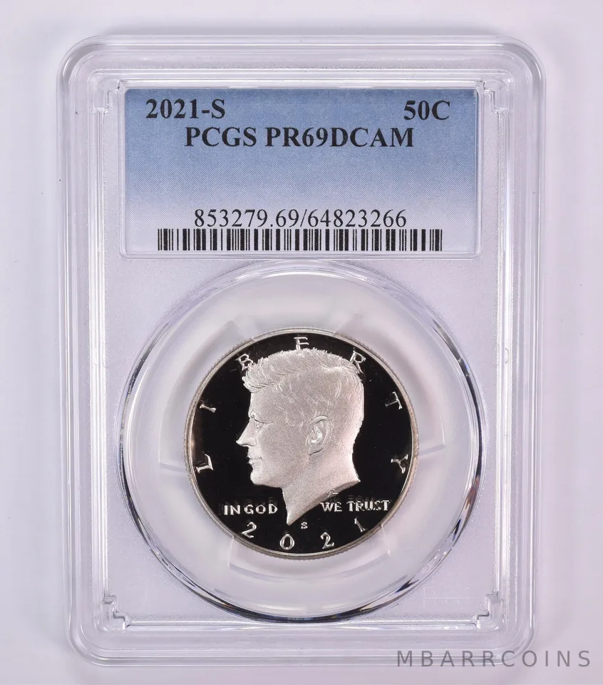 2021-S Kennedy Half Dollar PR69 DCAM PCGS Blue Label