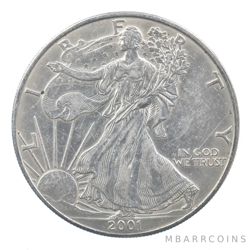 Better Date 2001 American Silver Eagle 1 Troy Oz .999 Fine Silver *824