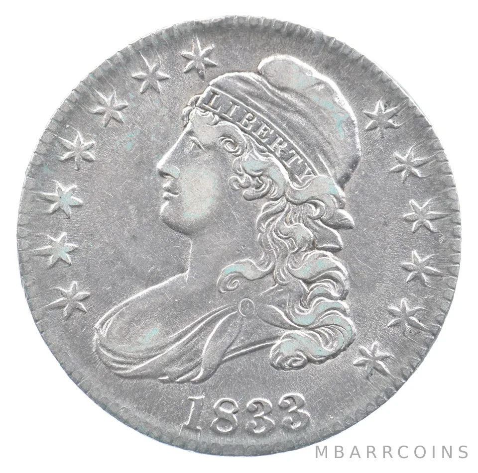 1833 Capped Bust Half Dollar Reeded Edge a2366
