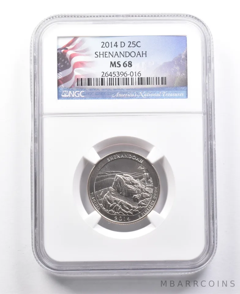 2014-D Washington Quarter Shenandoah MS68 NGC *7680