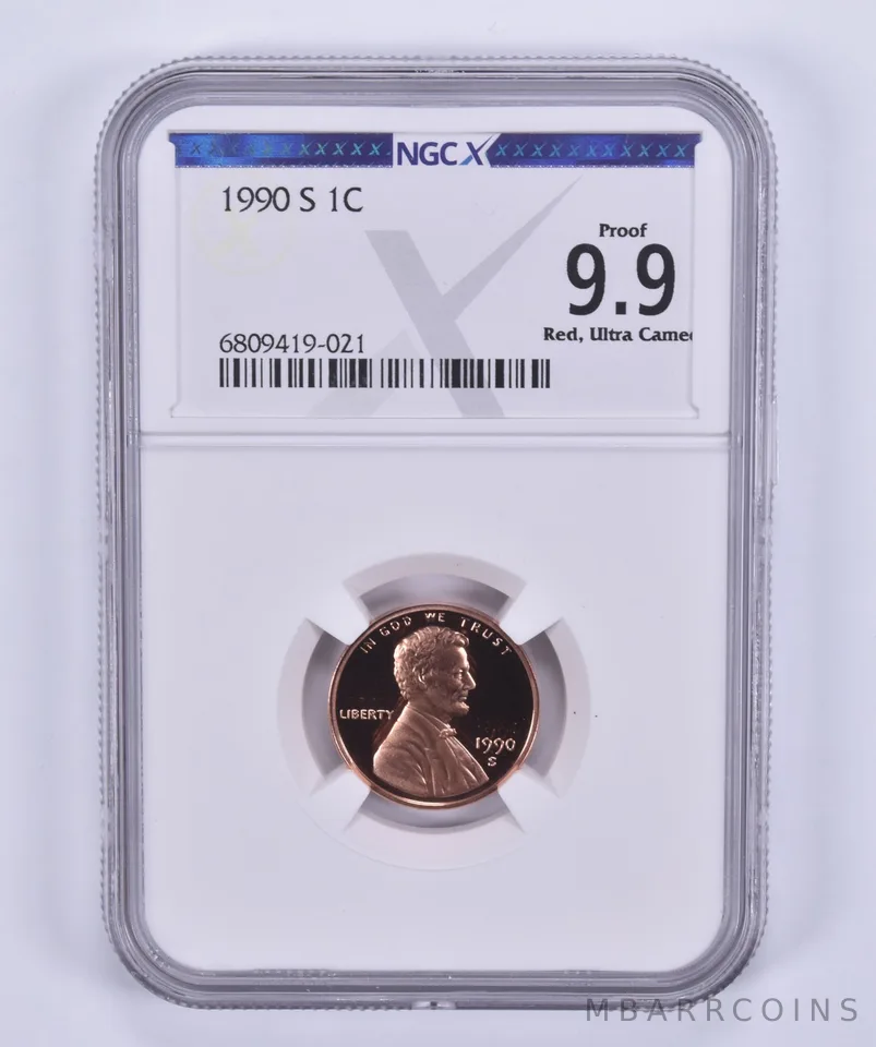 1990-S Lincoln Memorial Cent Proof 9.9 UCAM RD NGC X NGCX