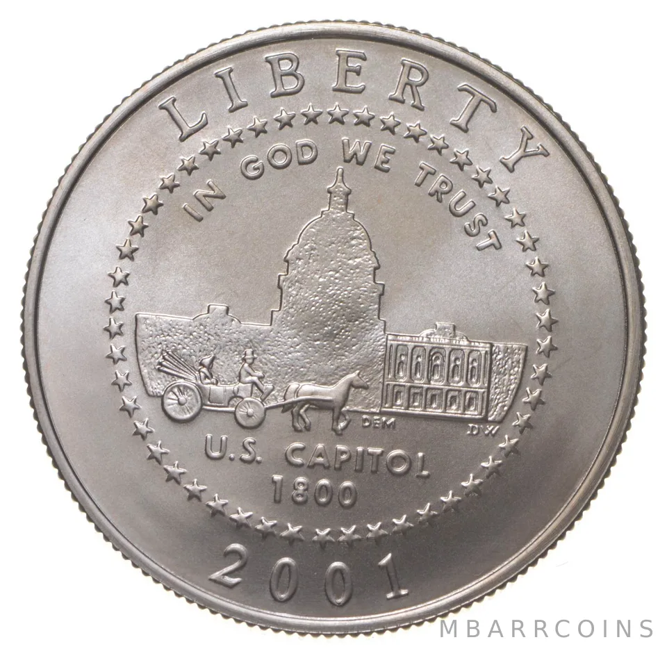 2001 Unc US Capitol Visitor Center Commemorative Half Dollar
