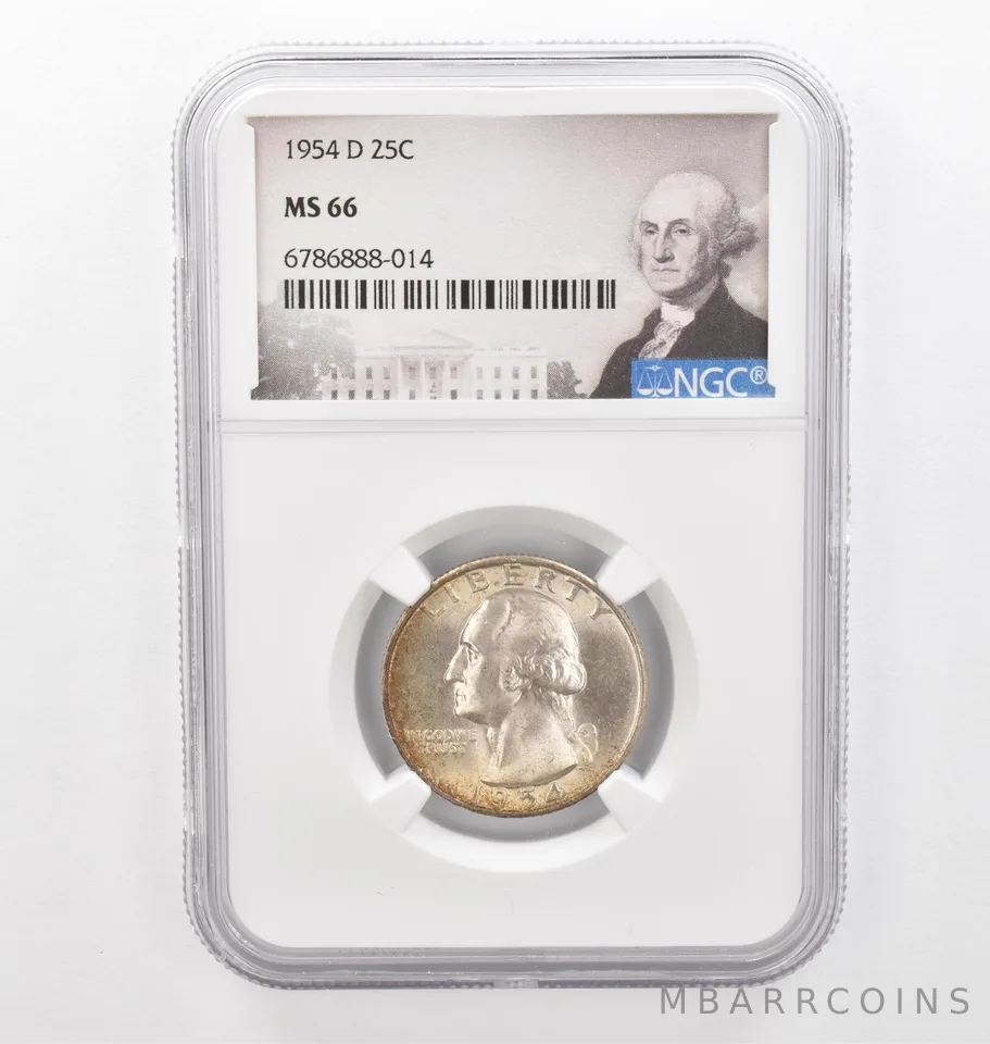 1954-D Washington Quarter MS66 NGC Beautiful Tone *2268