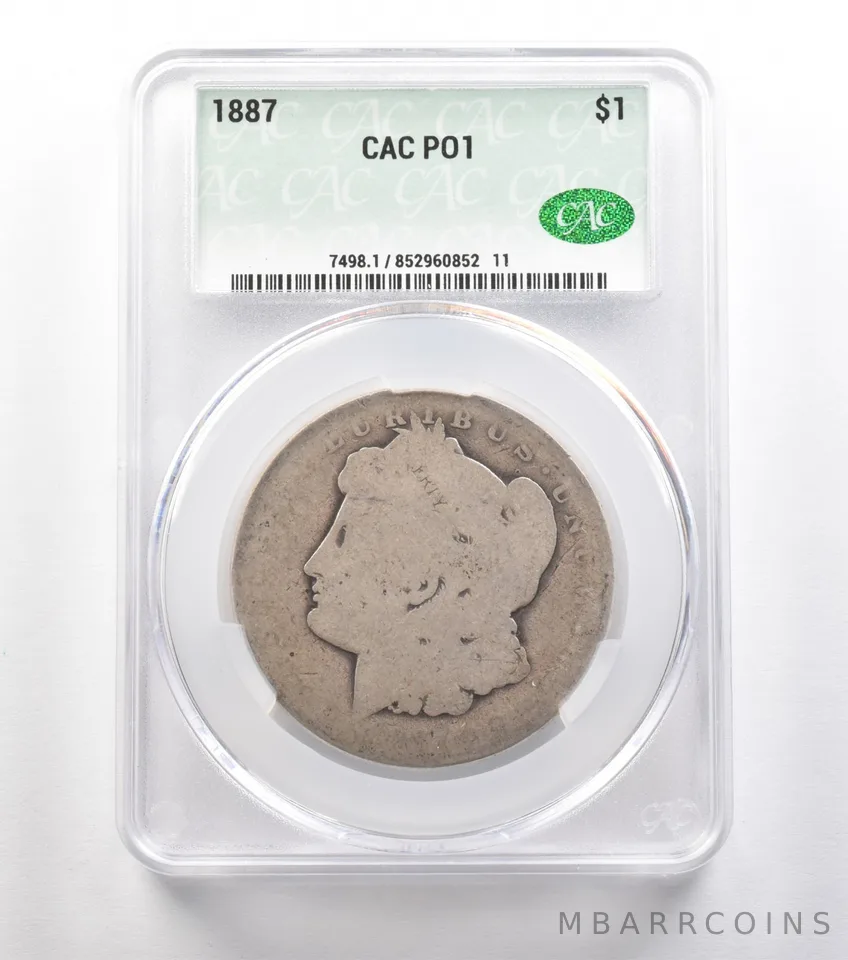 1887 Morgan Silver Dollar PO1 CAC Lowball *0897