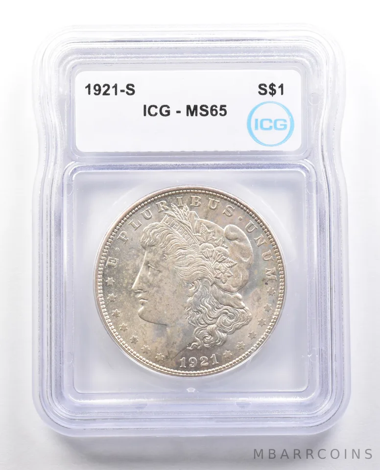 1921-S Morgan Silver Dollar MS65 ICG *4350