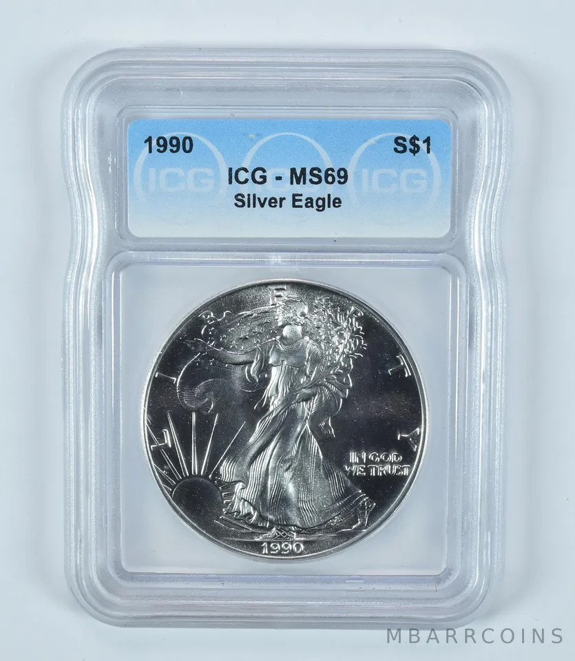 1990 American Silver Eagle MS69 ICG
