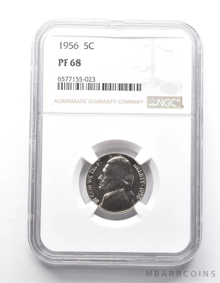 PF68 1956 Jefferson Nickel NGC *9944